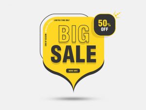 Free Rounded Big Sale Banner PSD