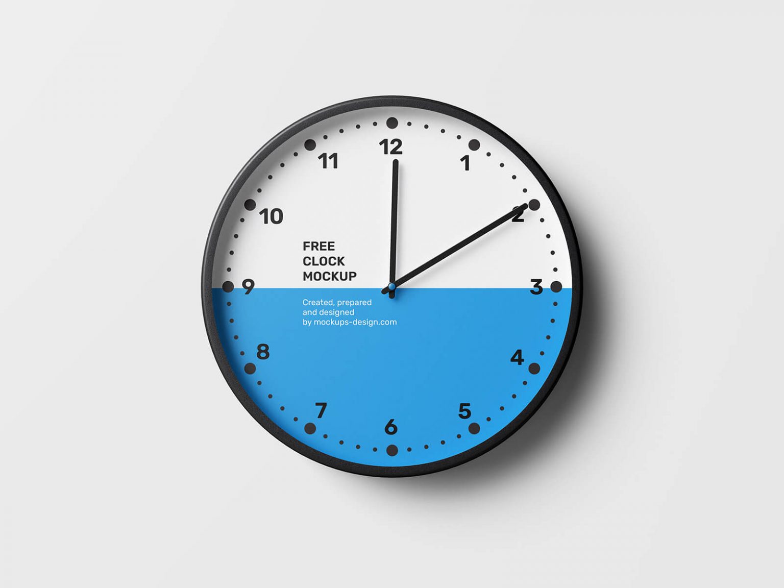 Free Wall Round Clock Mockups PSD set - PsFiles