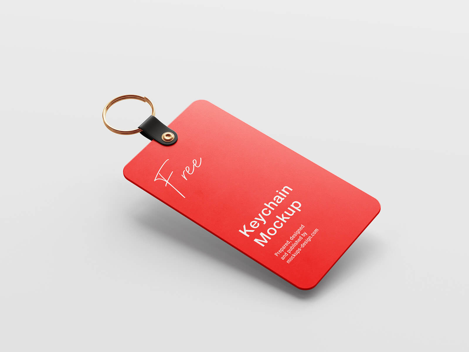 Free Custom Plastic Card Keychain Mockup PSD Set