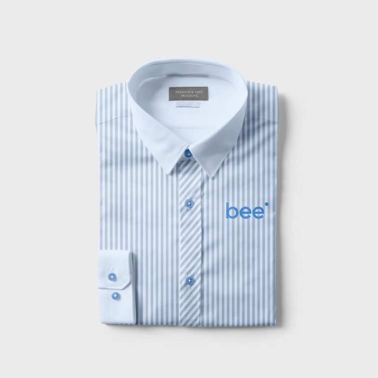 Front View of a Folded Men’s Shirt Mockup