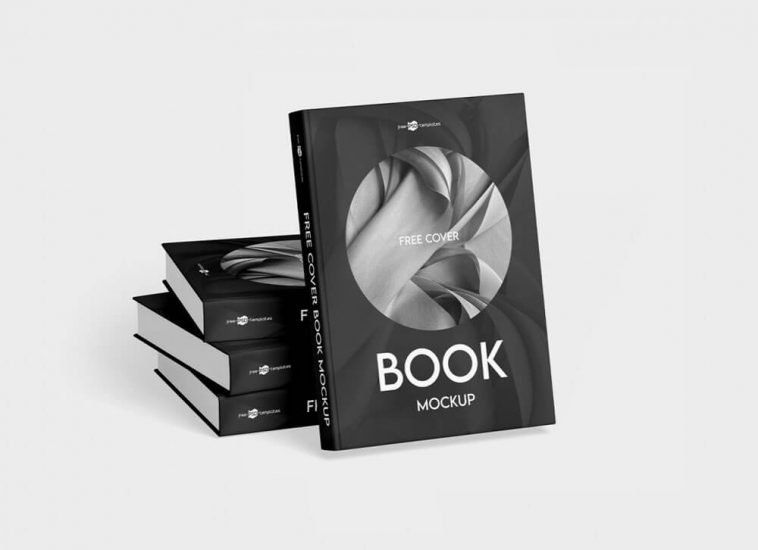 Hardcover Open Book Mockup PSD