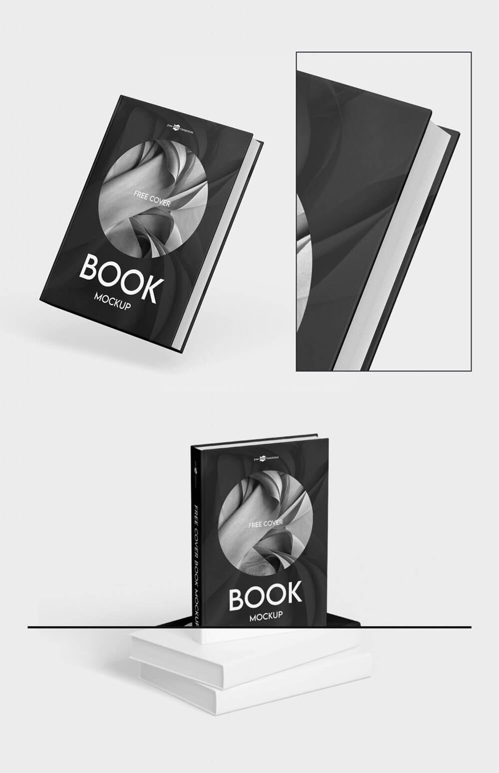 Hardcover Open Book Mockup PSD