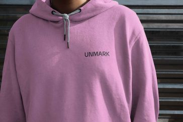 Hoodie with Metal Background Mockup PSD