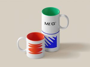 Mugs Mockup Scene PSD