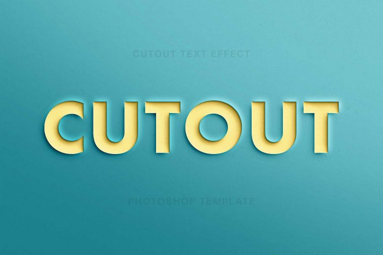 Free Paper Cutout Text Effect PSD