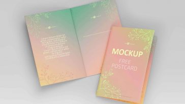 2 Free Postcard Mockups PSD