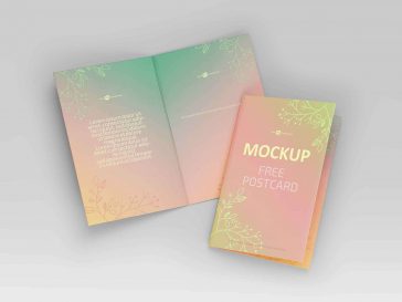 2 Free Postcard Mockups PSD
