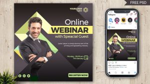 Free Online Webinar Instagram Post Design PSD Template