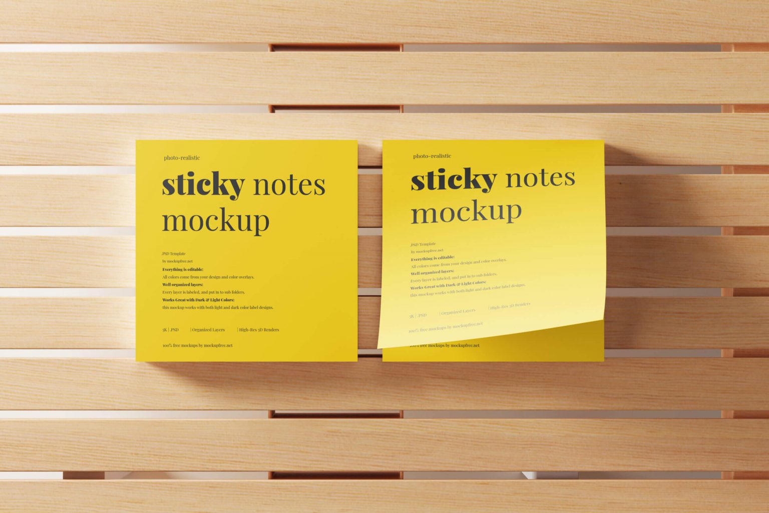 Free Sticky Note Mockup 9 PSD set - PsFiles