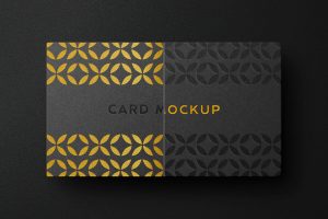 Luxury Business Card Logo with Realistic Embossing Mockup