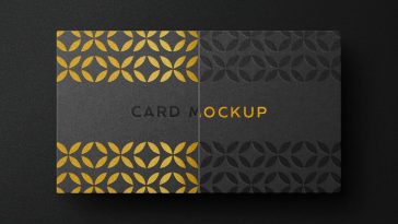 Luxury Business Card Logo with Realistic Embossing Mockup