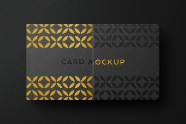 Luxury Business Card Logo with Realistic Embossing Mockup