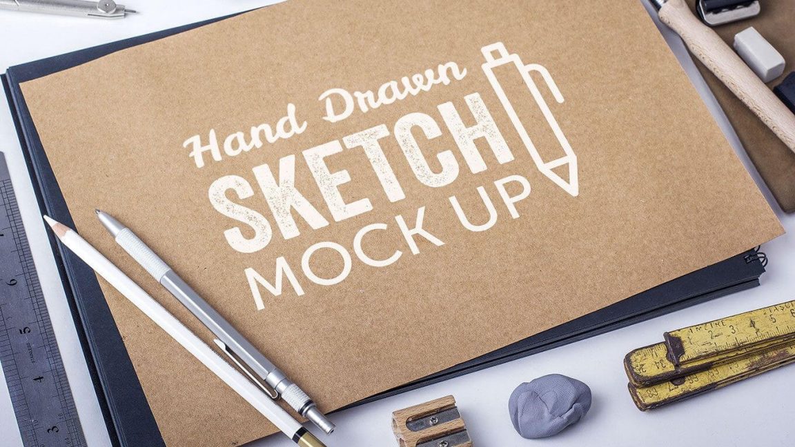 3 Free Sketchbook Mockup PSD Set PsFiles