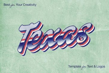 Texas Vintage Text Effect