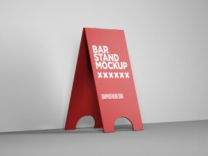 Free Bar A-Stand Mockup