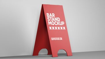 Free Bar A-Stand Mockup