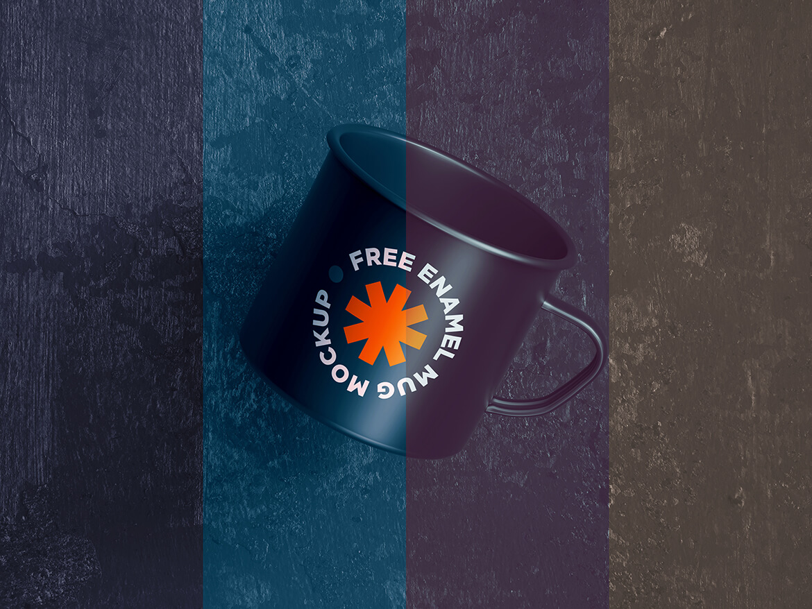 Free Enamel Mug Mockup