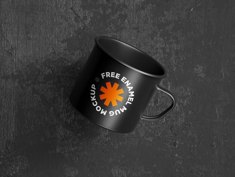 Free Enamel Mug Mockup