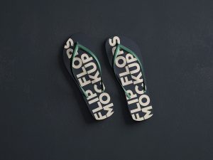 Free Flip Flops Beach Mockup