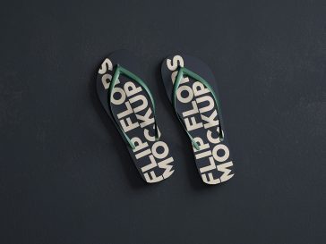 Free Flip Flops Beach Mockup