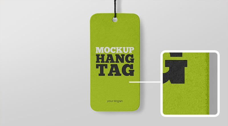 3 Clothing Hang Tag on a Shirt Mockups