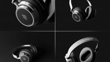 5 Free Wireless Headphones Branding Mockups PSD Files
