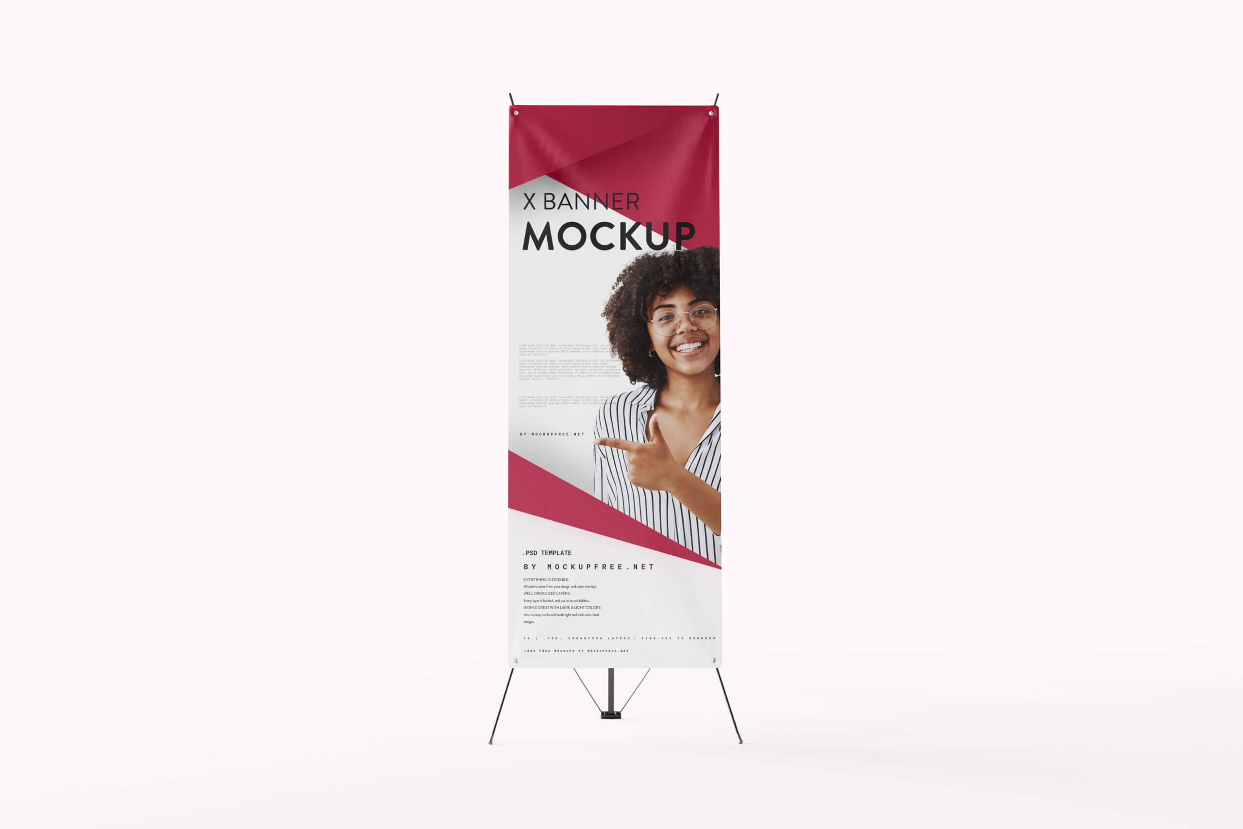 5 Free X-Stand Banner Stand Mockup PSD Files