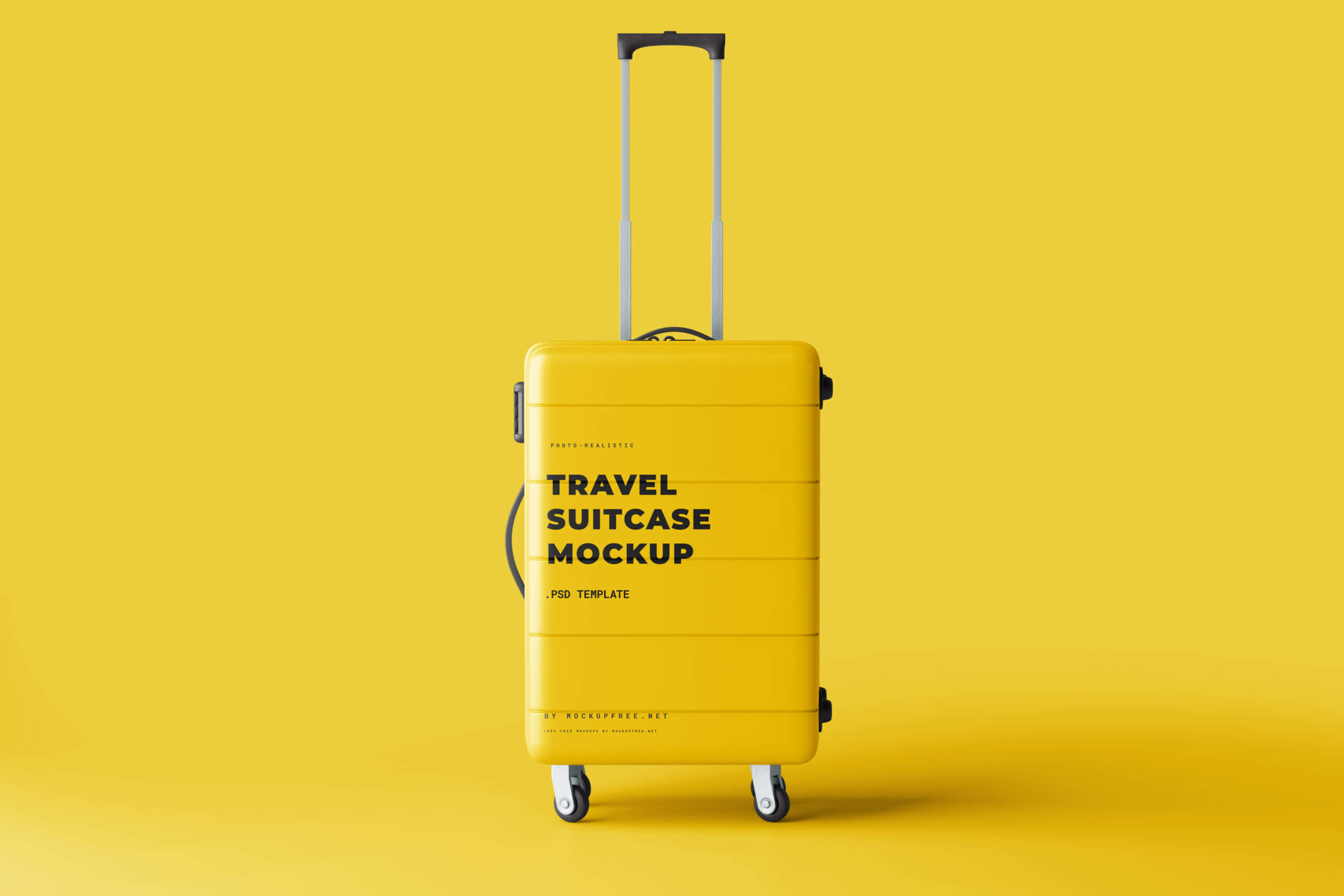 8 Free Rolling Travel Luggage Suitcase Mockup PSD Files