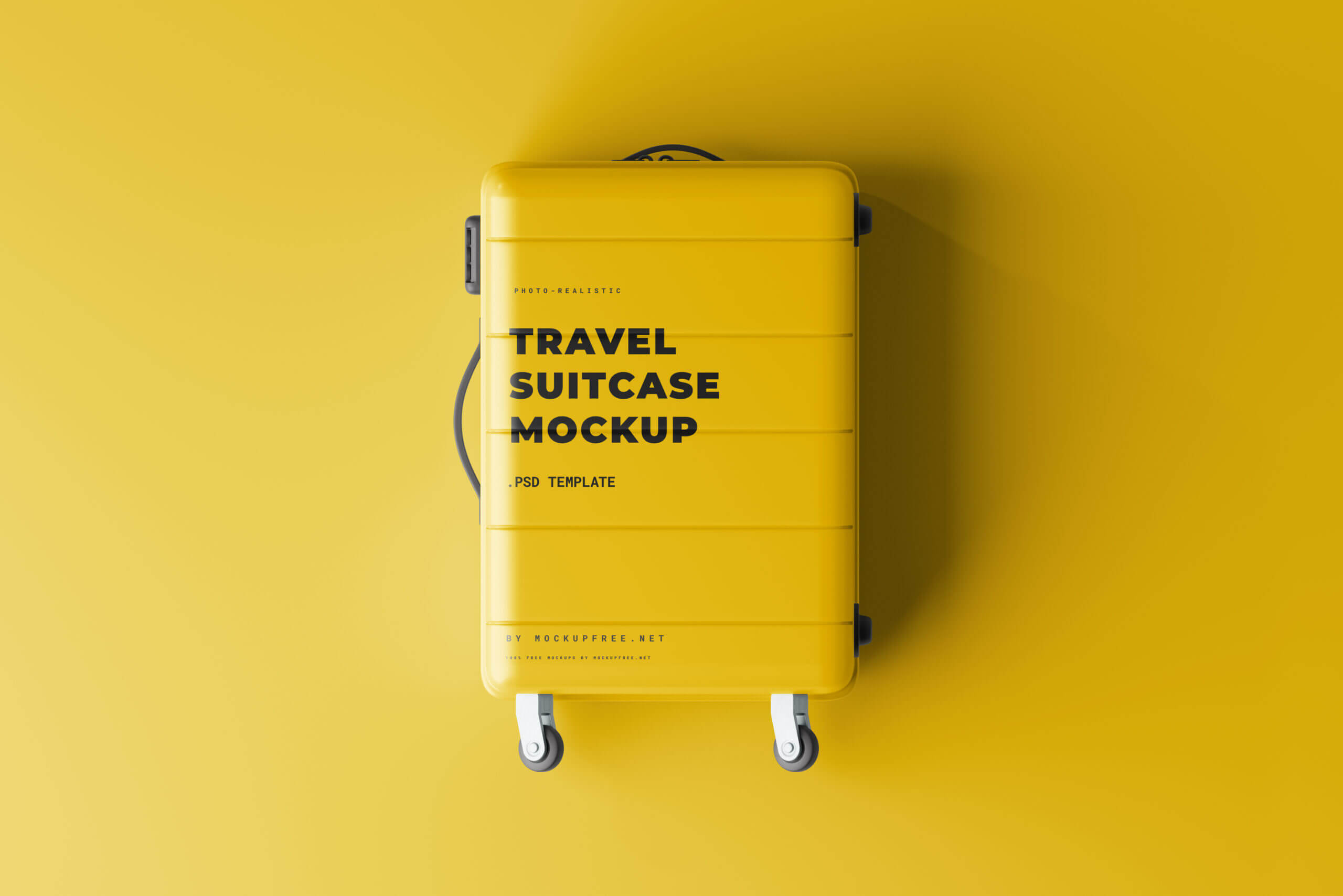 8 Free Rolling Travel Luggage Suitcase Mockup PSD Files