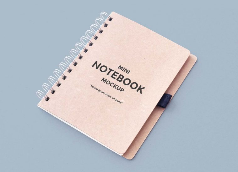 Free Clean Notebook Mockup PSD