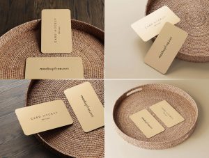 Free Premium Rounded Corner Business Card Mockup PSD Set
