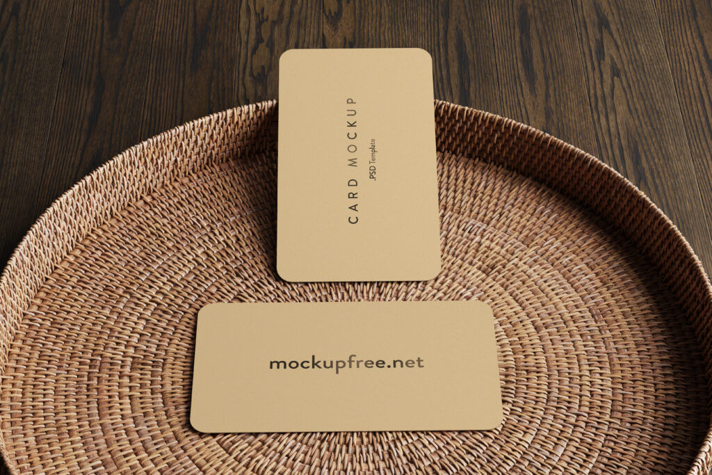 Free Premium Rounded Corner Business Card Mockup PSD Set