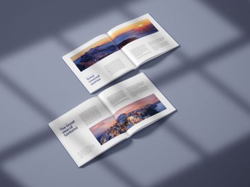 Free Square Catalogue Book, Magazine Mockup PSD