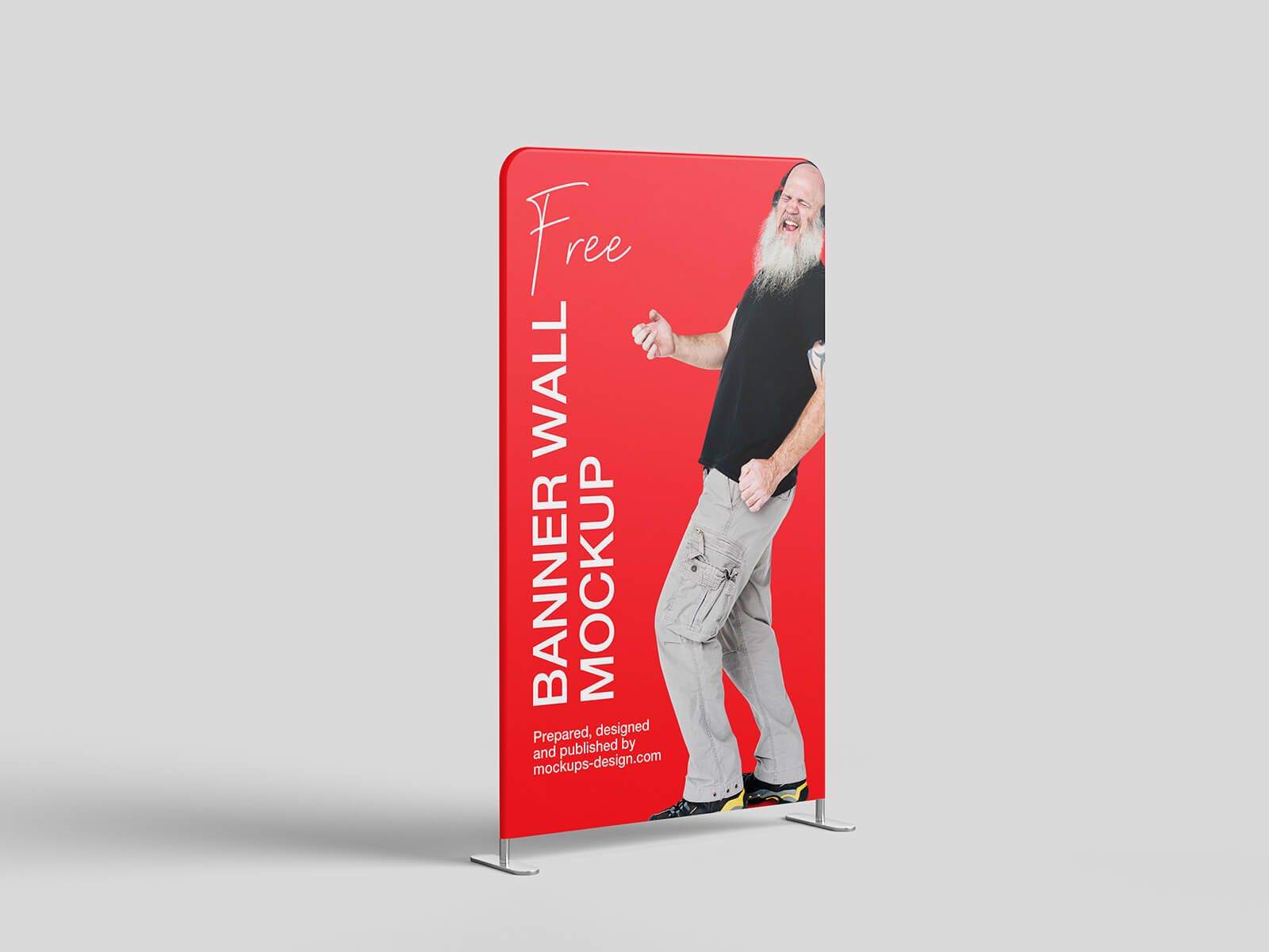 6 Free Vertical Standing Banner Mockup PSD Set