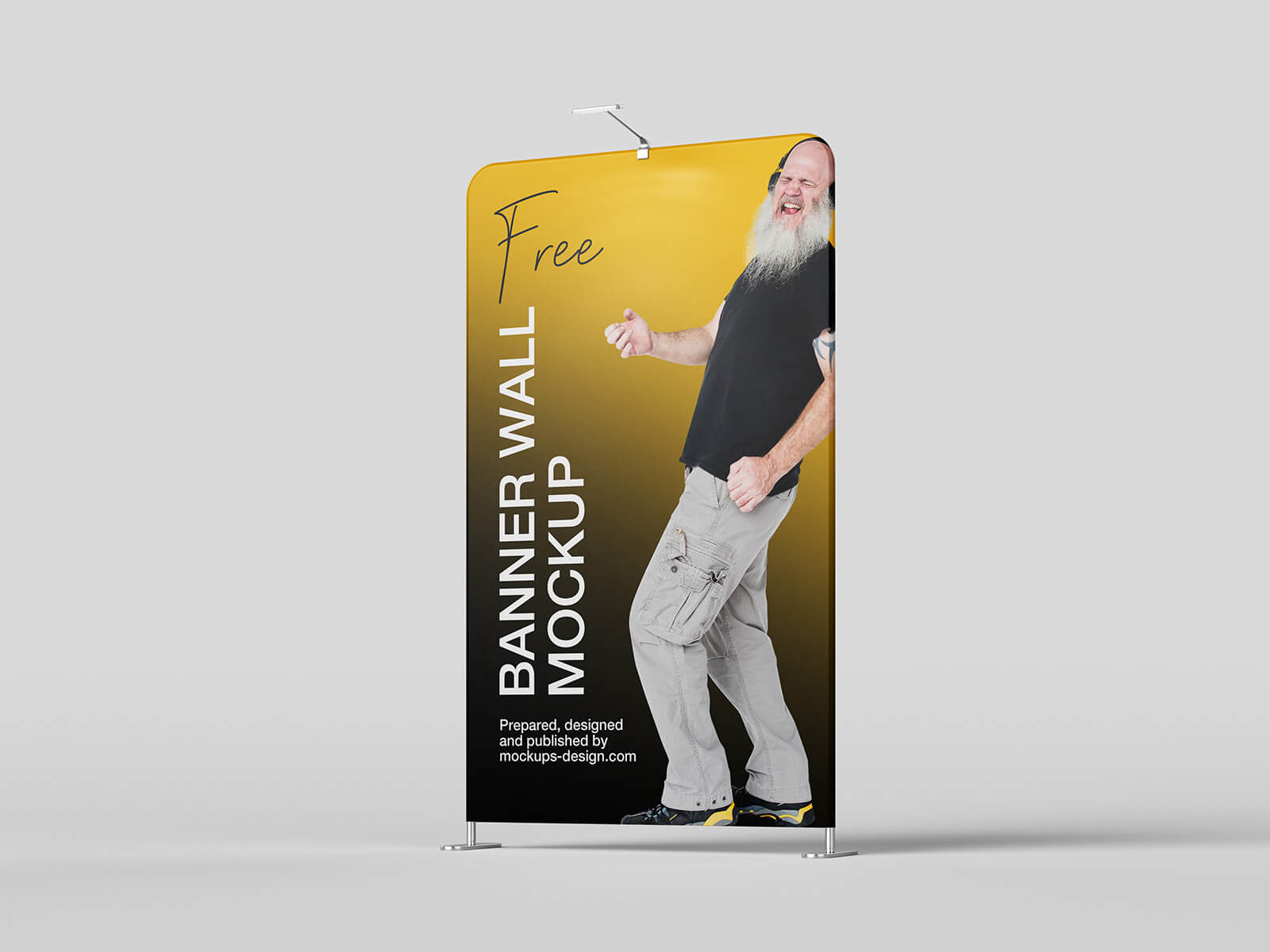 6 Free Vertical Standing Banner Mockup PSD Set