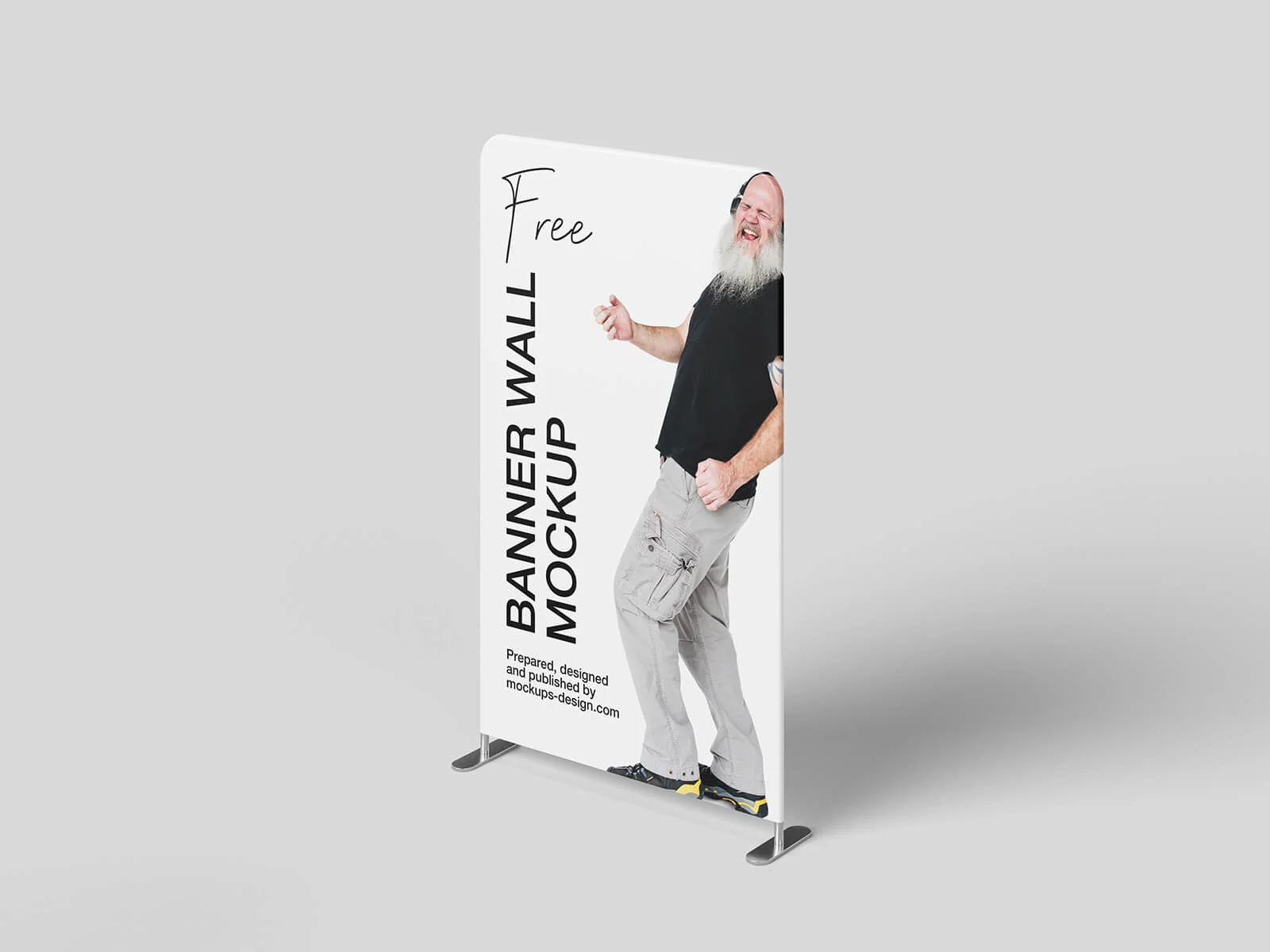 6 Free Vertical Standing Banner Mockup PSD Set