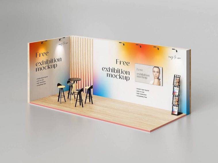 Free Exhibition Stand Mockup