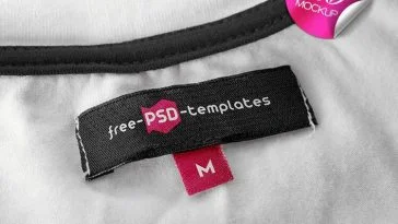 Realistic Cloth Tag Mockup with 2 Shots for Tag Design