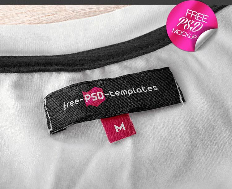 Realistic Cloth Tag Mockup with 2 Shots for Tag Design