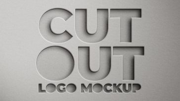 Cut Out Paper Logo Mockup