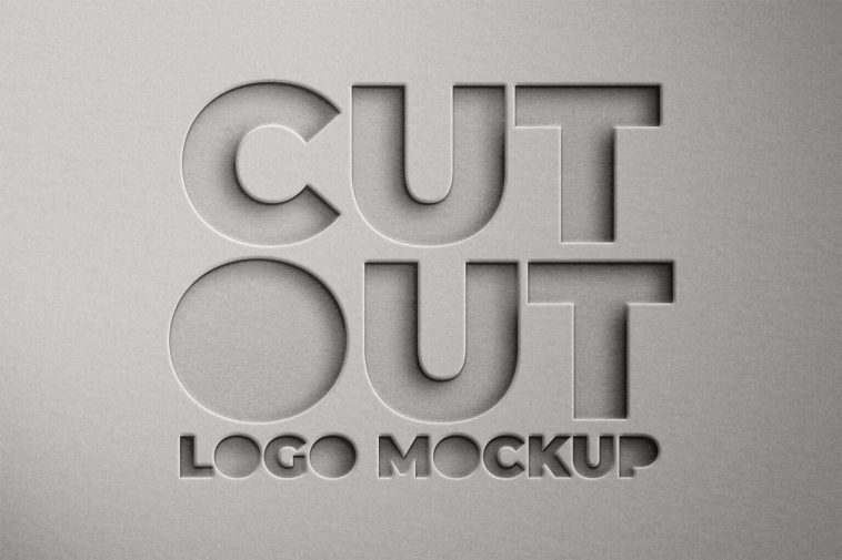 Cut Out Paper Logo Mockup