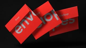 Gravity Invitation Envelope Mockup