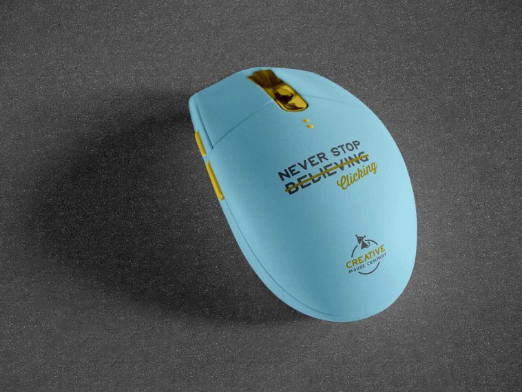 Simple Shape Wireless Mouse Mockup