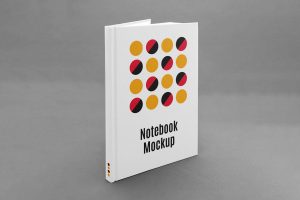 Standing Open Notebook Cover Mockup