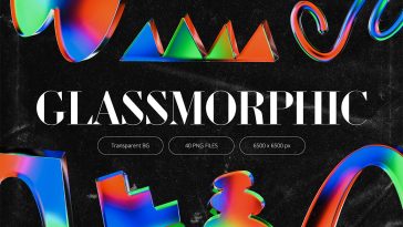 3D Glowy Glassmorphic Shapes