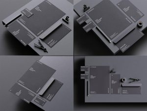 4 Free Premium Dark Stationery Mockup PSD Files
