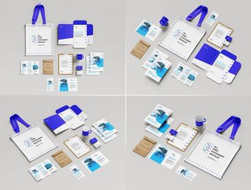 5 Free Corporate Branding Stationery Mockup PSD Files