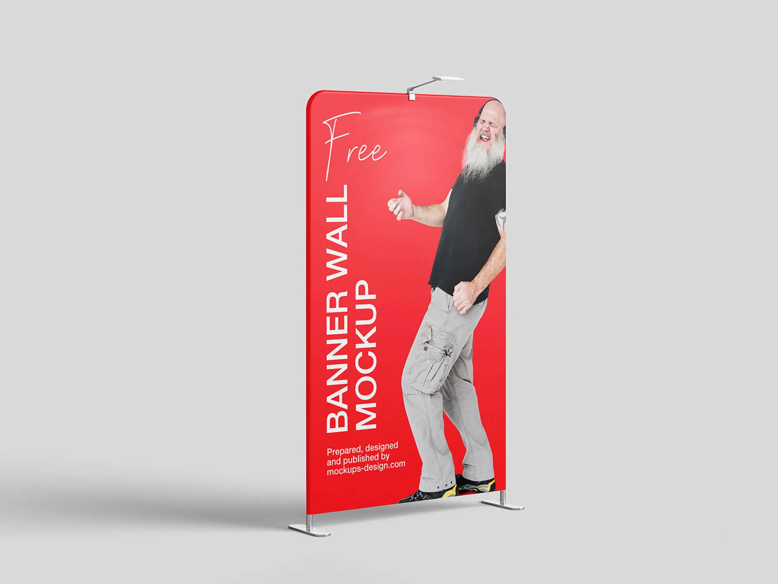 6 Free Vertical Standing Banner Mockup PSD Set
