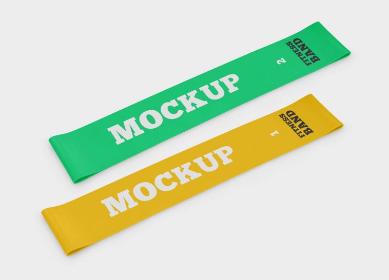 Fitness Resistance Bands – 2 Free Mockups PSD