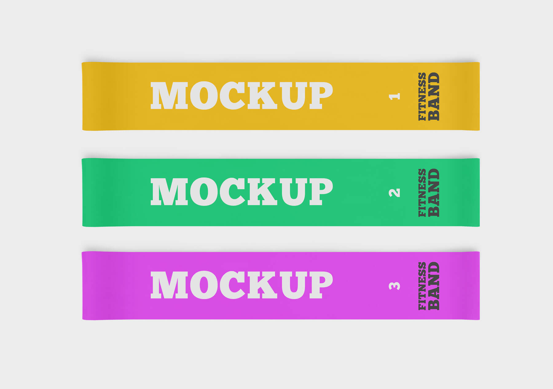 Fitness Resistance Bands – 2 Free Mockups PSD